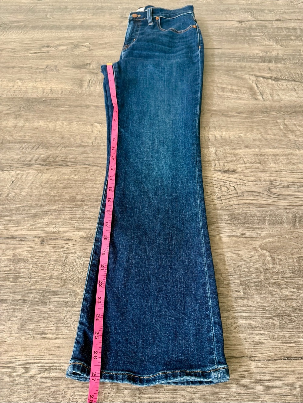 Madewell Kick Out Crop Jeans Womens Size 27 Blue Mid Rise Casual Flare Denim - Picture 13 of 16